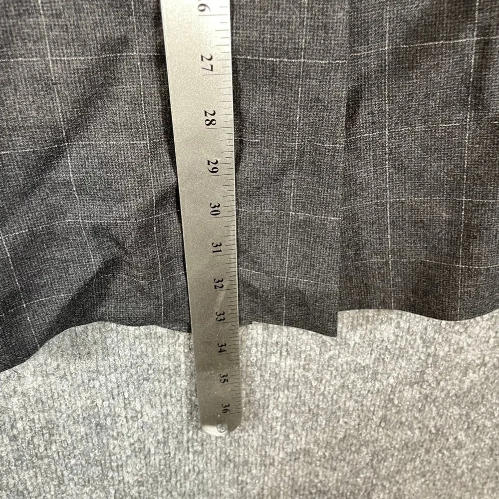 Hugo Boss Blazer Mens 46L Grey Windowpane Wool Sport Coat Suit Jacket Business